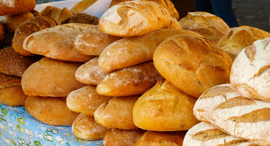fresh baked loaves of artisan bread